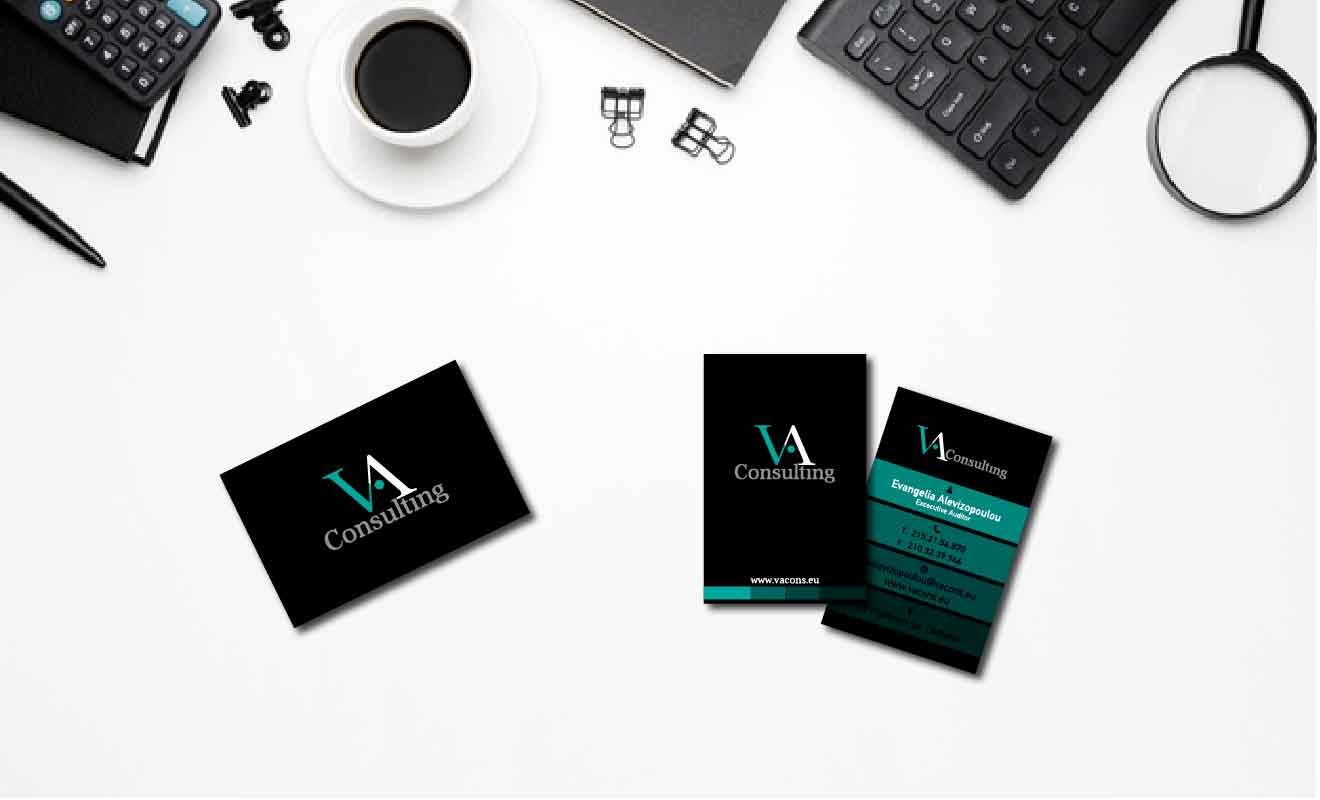 va consulting - logo and business cards design