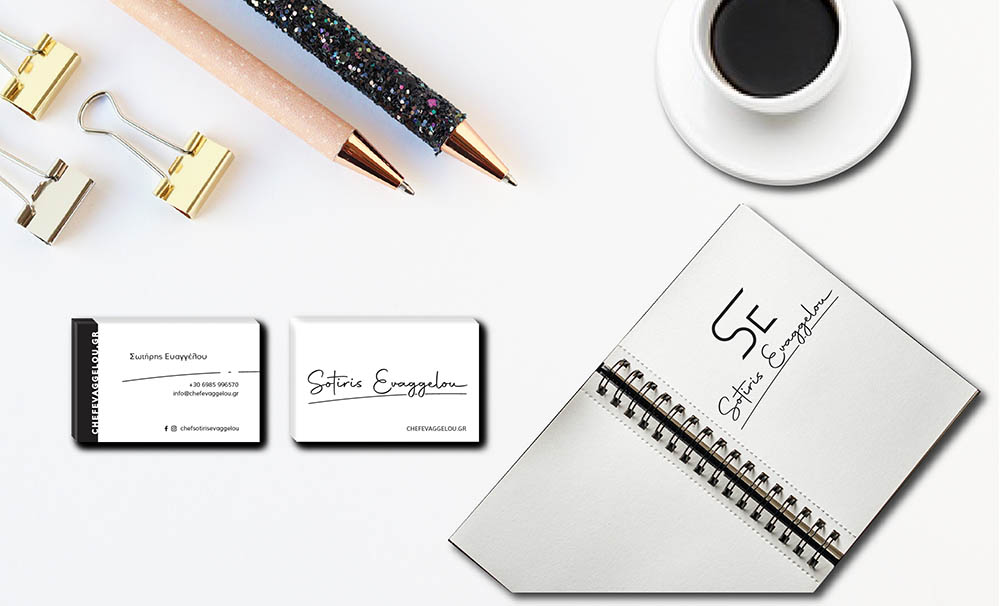 chef evaggelou - logo and business cards design