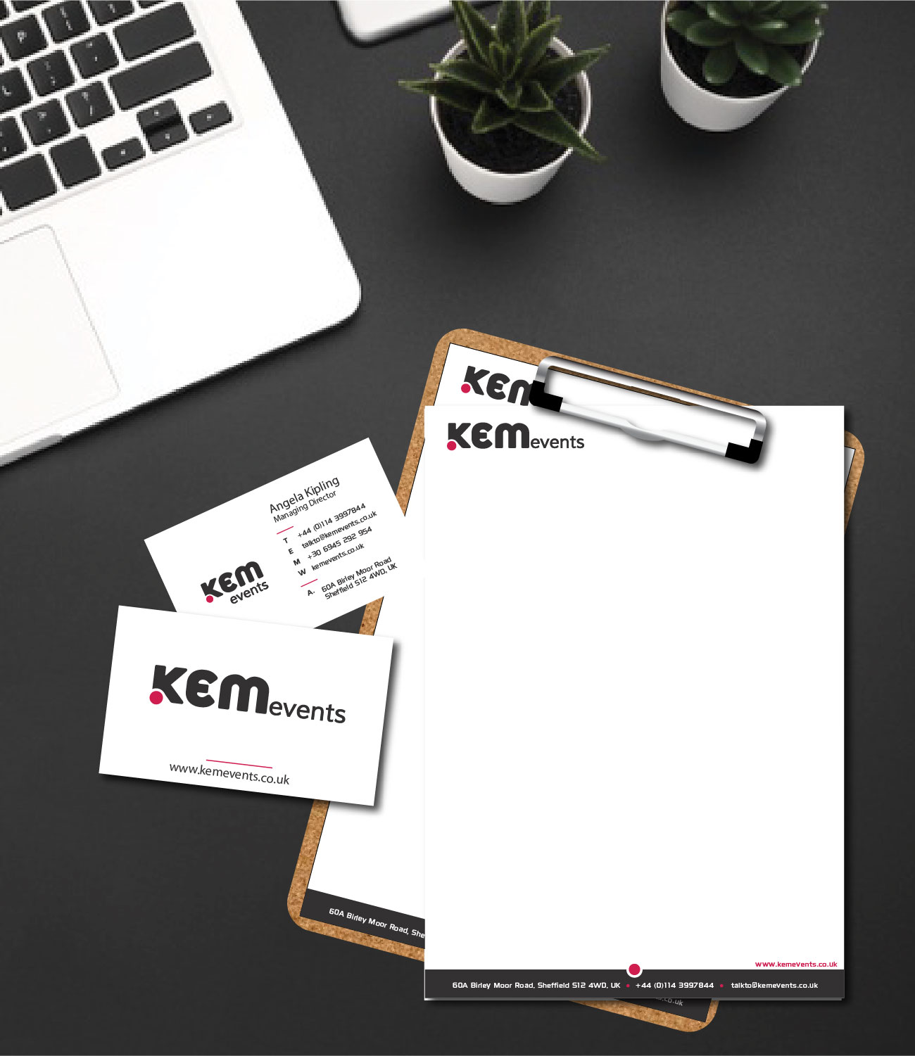 kem events - brand identity design